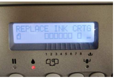 Replace ink cartridge message showing on printer display
