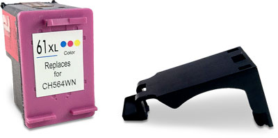 Ink cartridge with protective covering removed