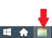 Image of File Explorer icon in Start Menu bar