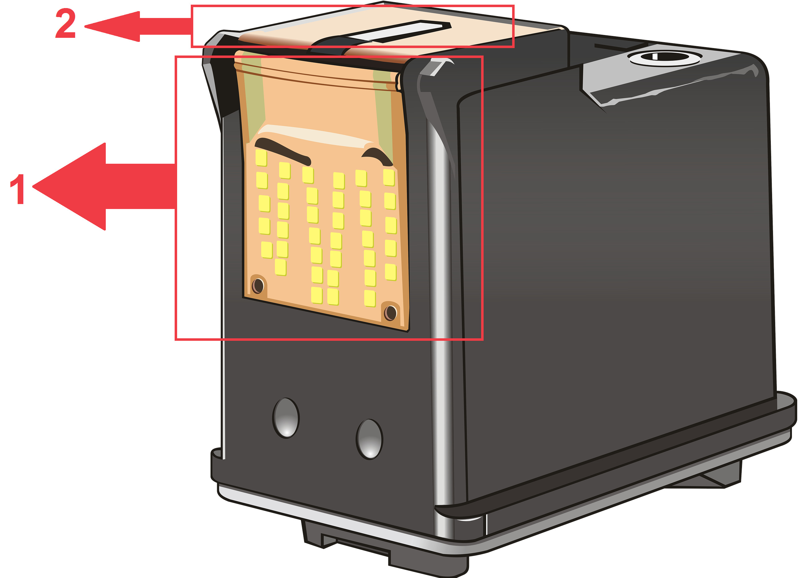 Illustration of the circuitry on ink cartridge