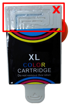 Ink cartridge with protective tape