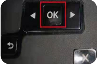 OK button on printer