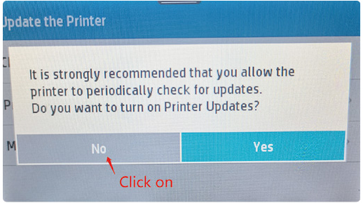 finishing firmware update settings