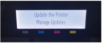 manage updates option